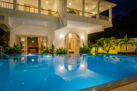 Snooker lounge, AV room, swimming pool are amenities you get with a 4 bedroom luxury villa in goa.
