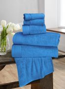 6 Pieces Pure Egyptian Cotton Towel Set – Cornflower