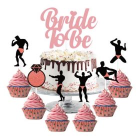 Cute and Fun Sexy Male Cupcake Toppers (Pack of 7)