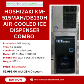 Hoshizaki KM-515MAH/DB130H Air-Cooled Ice Dispense