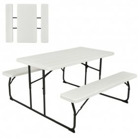 Folding table bench