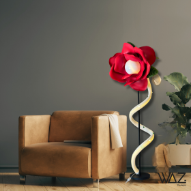 Dancing Rose Flower in Lamp