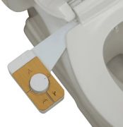 ABS Plastic Bidet with Wooden Dual Nozzle Attachme