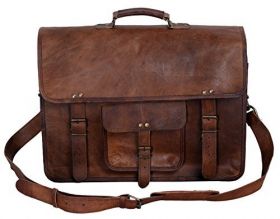 18 Inch Leather Laptop Messenger Bag