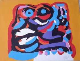 Karel Appel Hand Signed Lithograph Painting