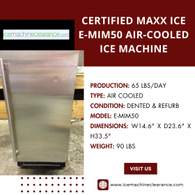 Certified Used Maxx Ice E-MIM50 Ice Machine