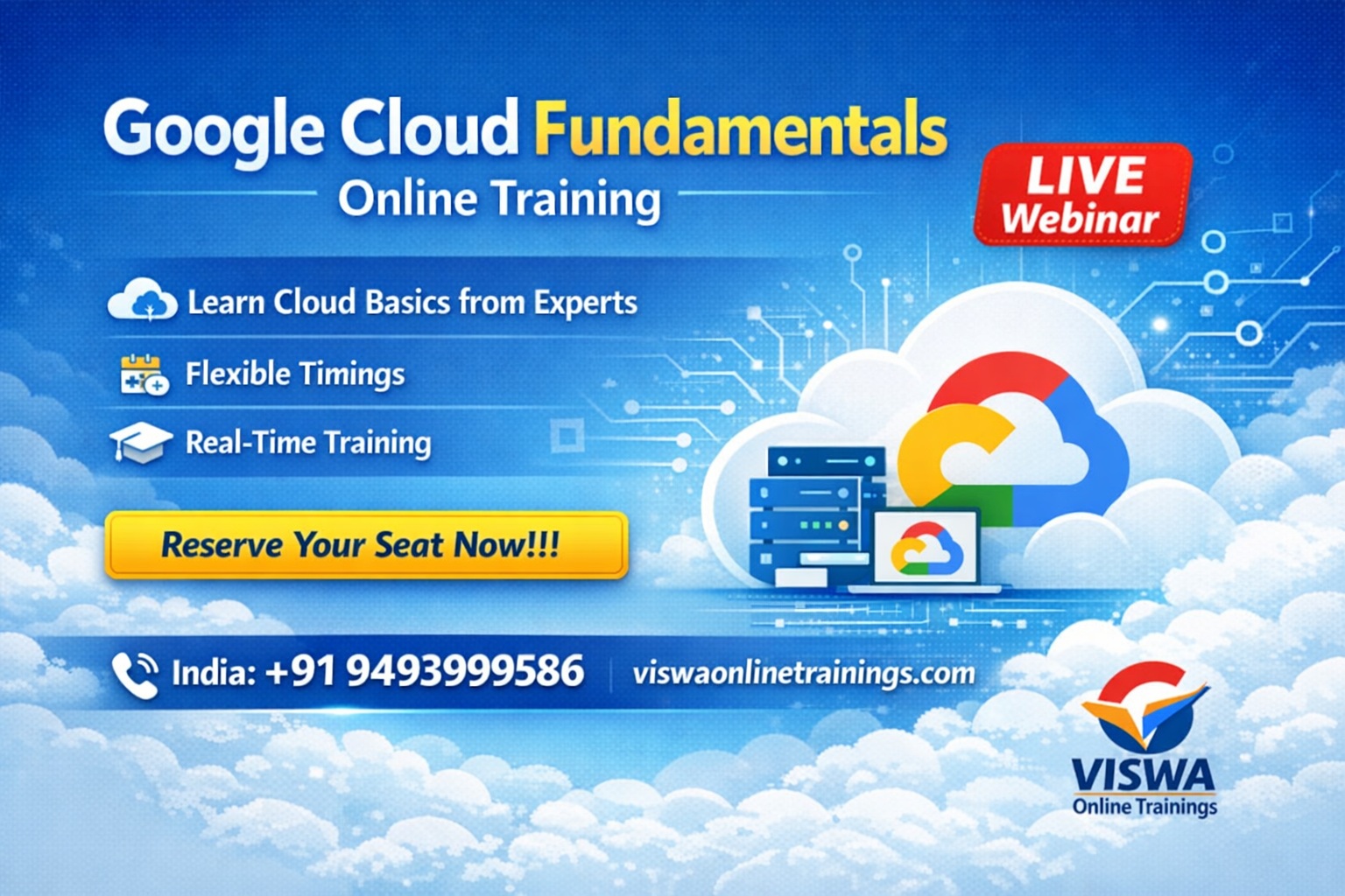 Google Cloud Fundamentals Online Training Real-time support from India
