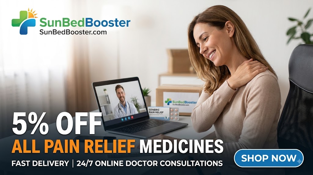5% OFF On All Pain Relief Medicines