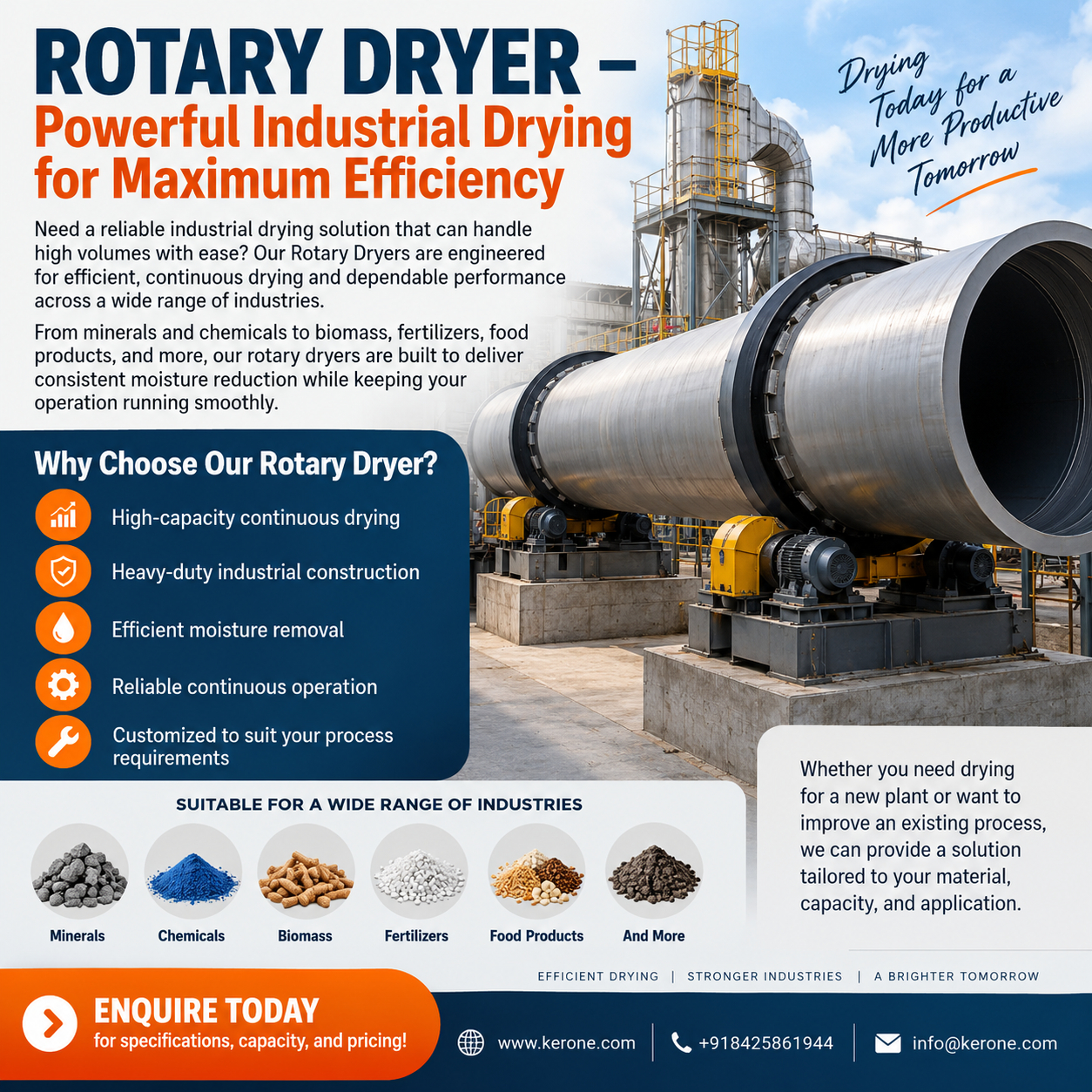 Rotary Dryers - Continuous High-Capacity Drying Solutions