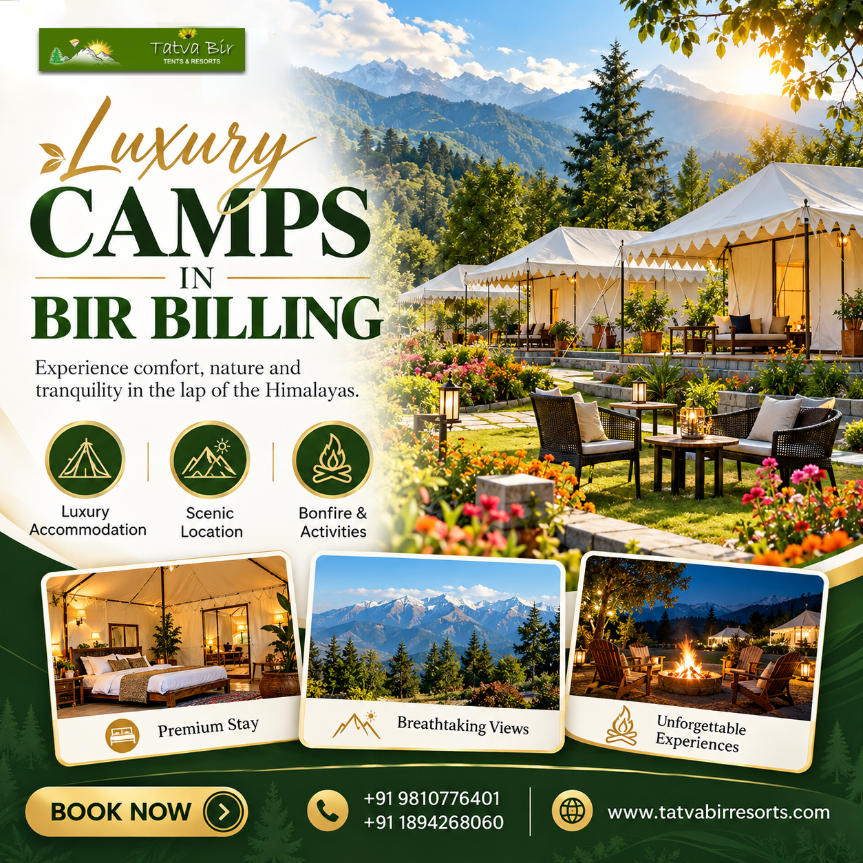 Luxury Camps in Bir Billing for a Comfortable Escape