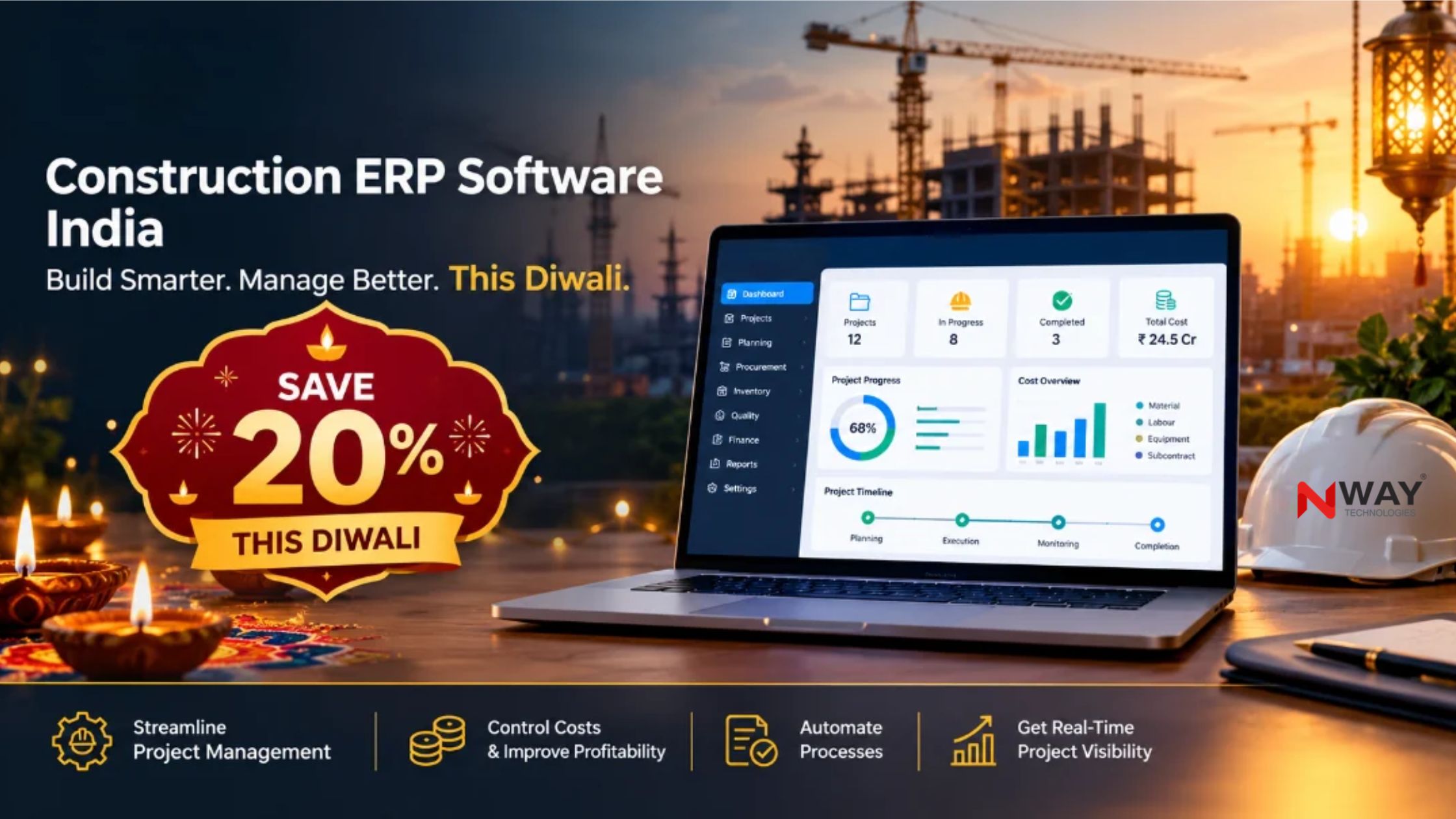 Construction ERP Software India: Save 20% This Diwali