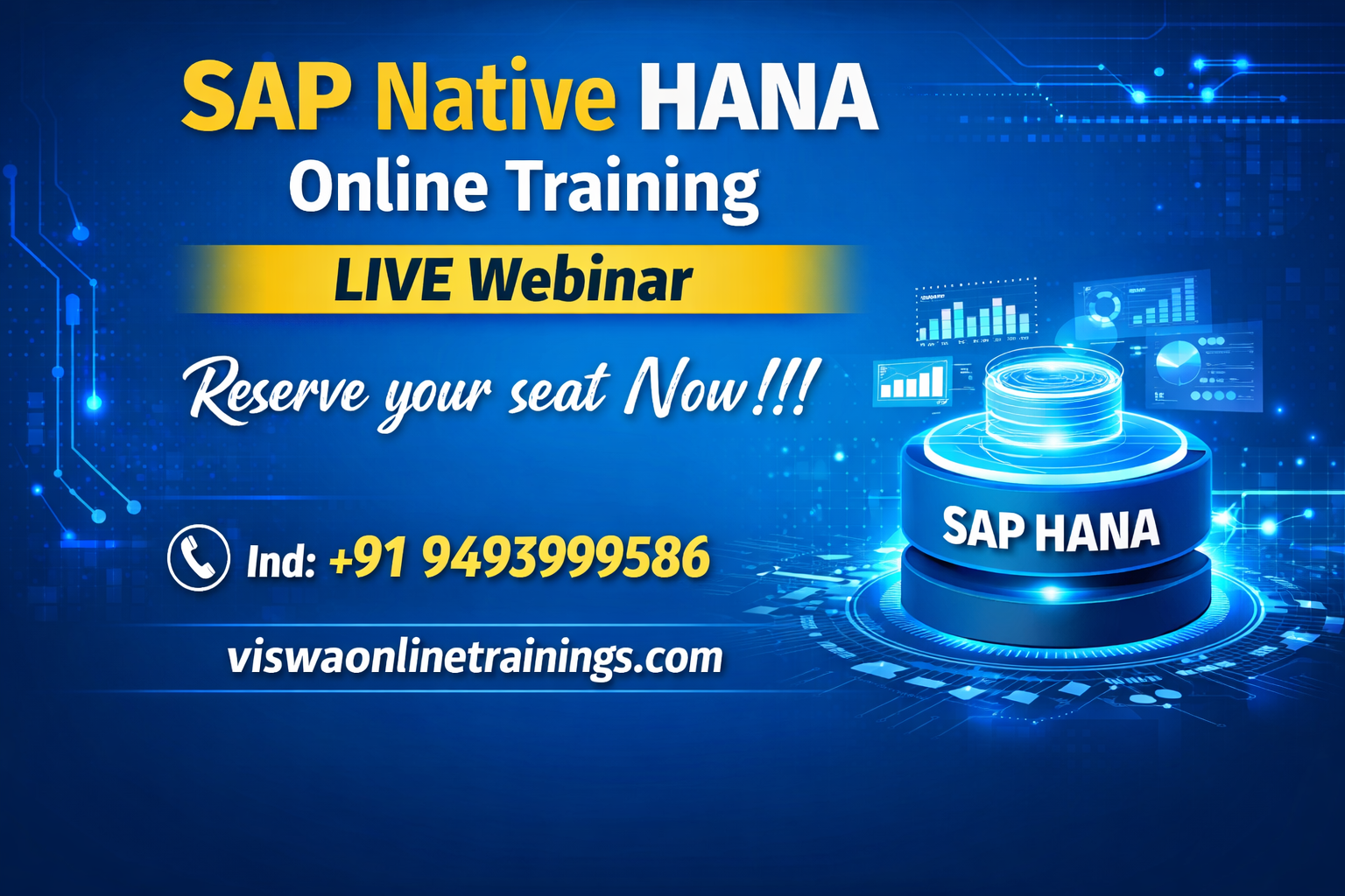 SAP Native HANA Online Coaching Classes In India, Hyderabad