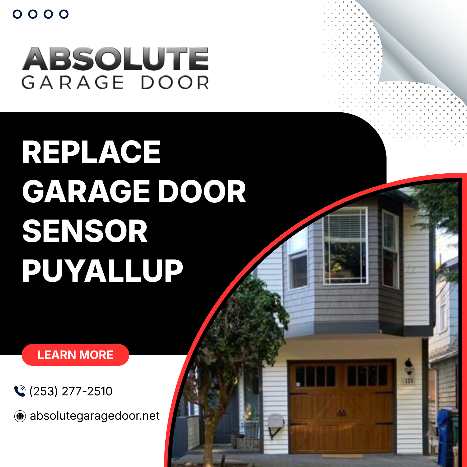 Garage Door Safety Sensor Repair & Replacement — Puyallup, WA