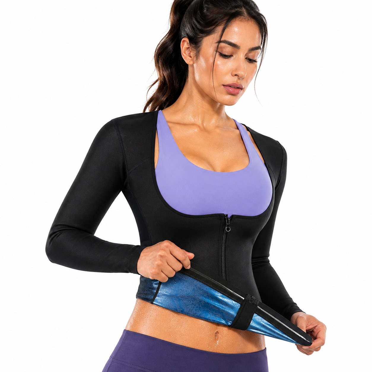 GVV Women's Full Sleeve Sweat Shaper