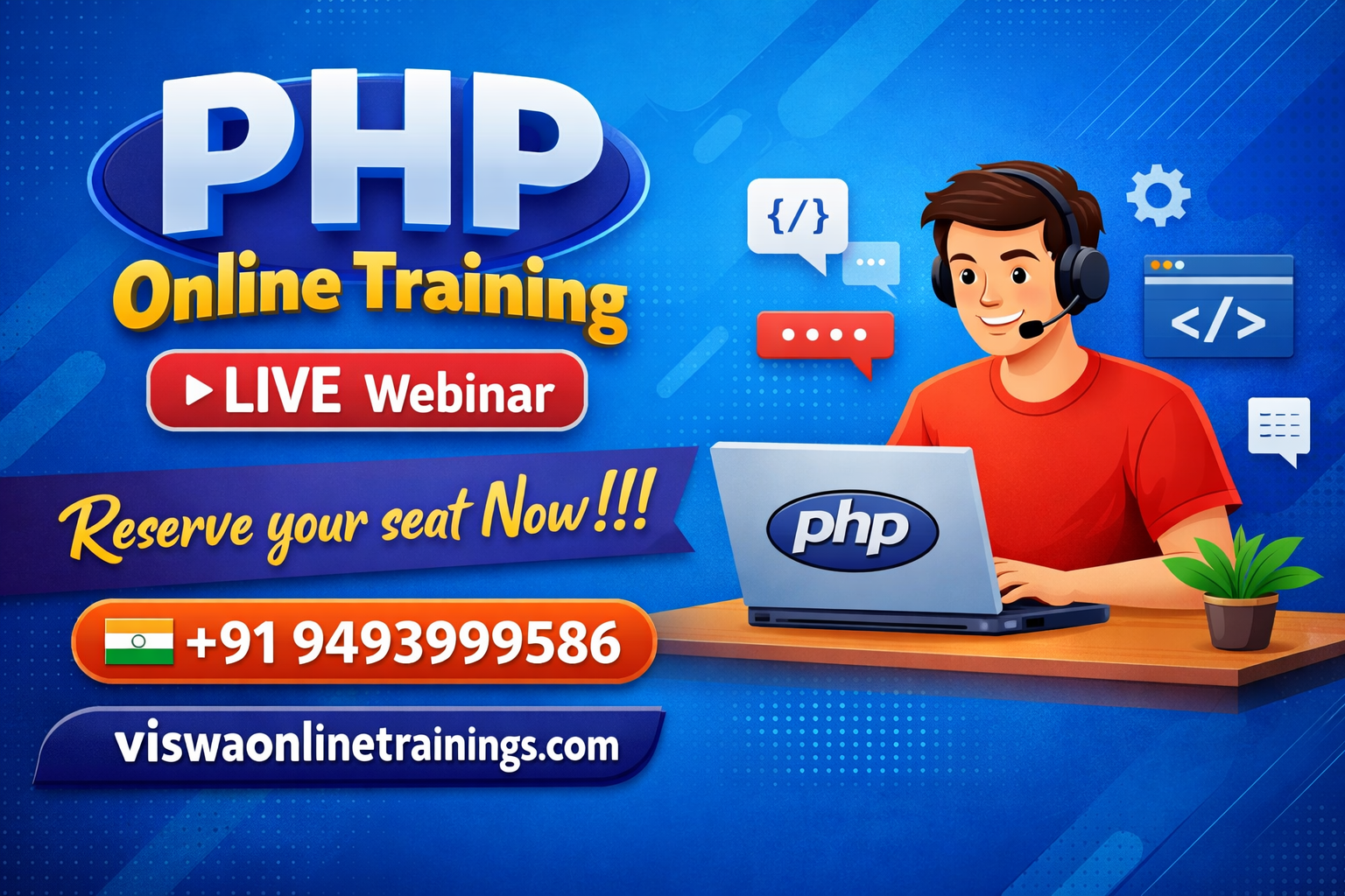 PHP Online Coaching Classes In India, Hyderabad