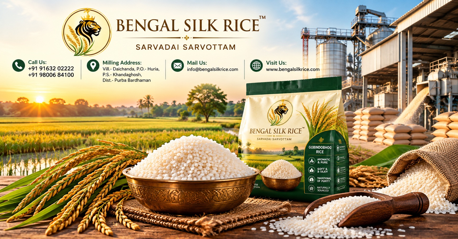 Bengal Silk Rice – Organic Gobindo Bhog Rice Supplier