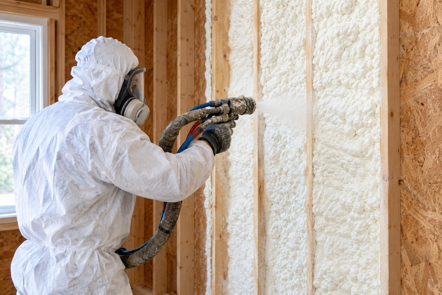 Spray foam insulation