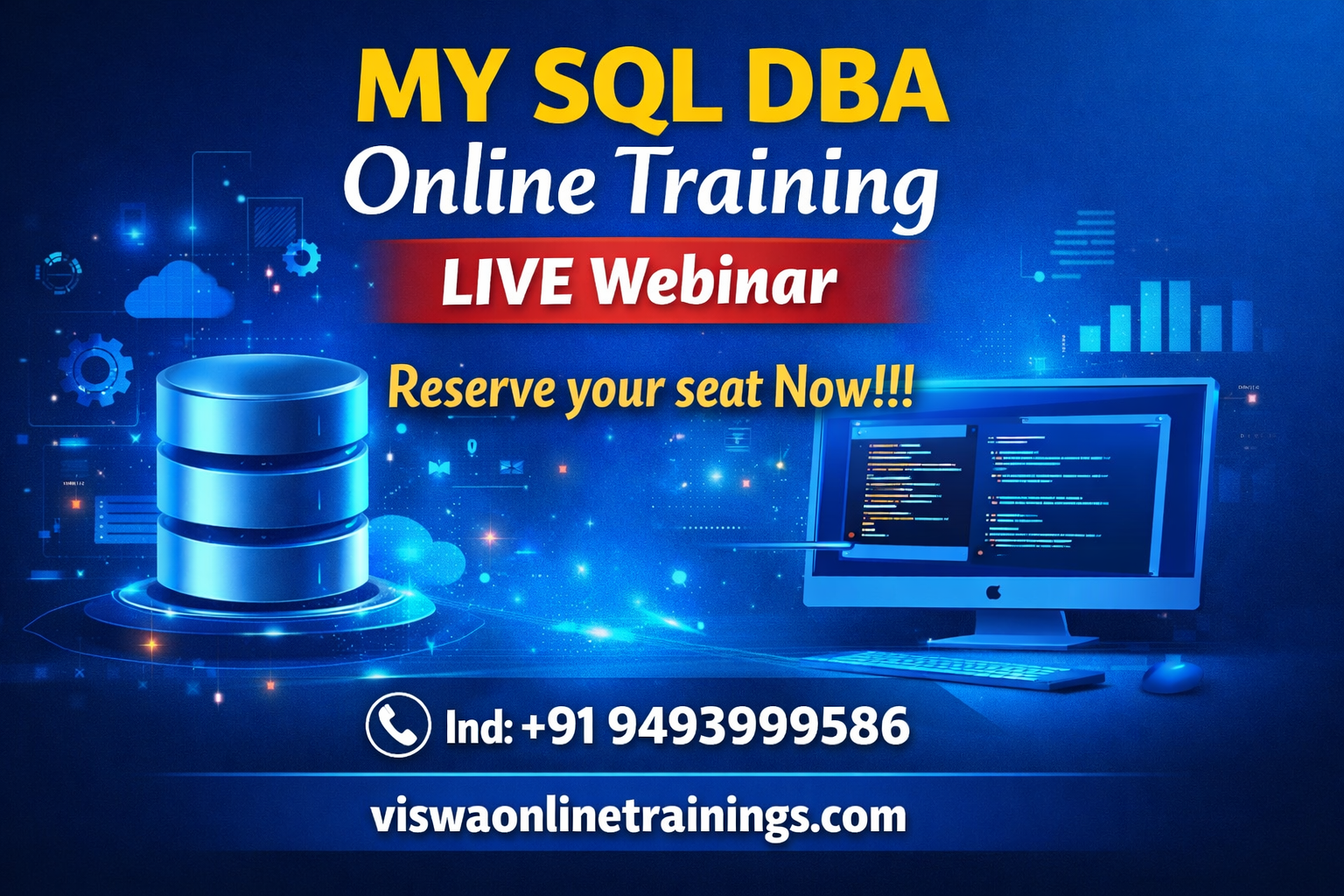 MySQL DBA Online Training Real-time support from India