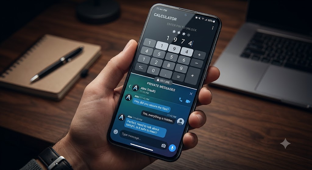 Hidden messenger app for Android