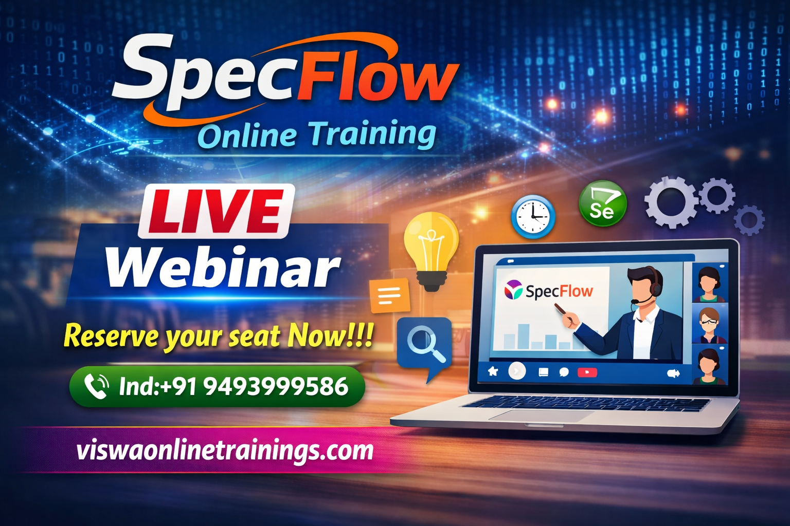 Specflow Online Training Real-time support from India