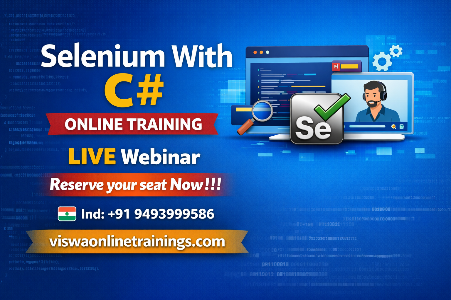 Selenium with C# Online Training Institute From Hyderabad India