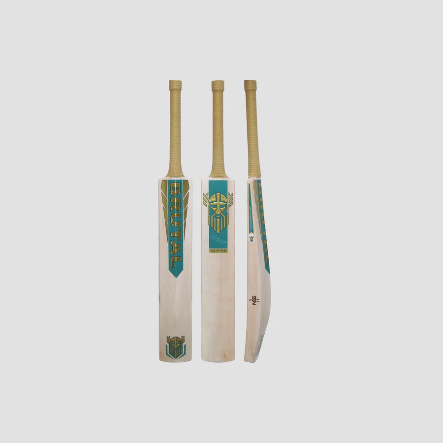 NSS Brutal Shark Edition Teal & Gold Cricket Bat