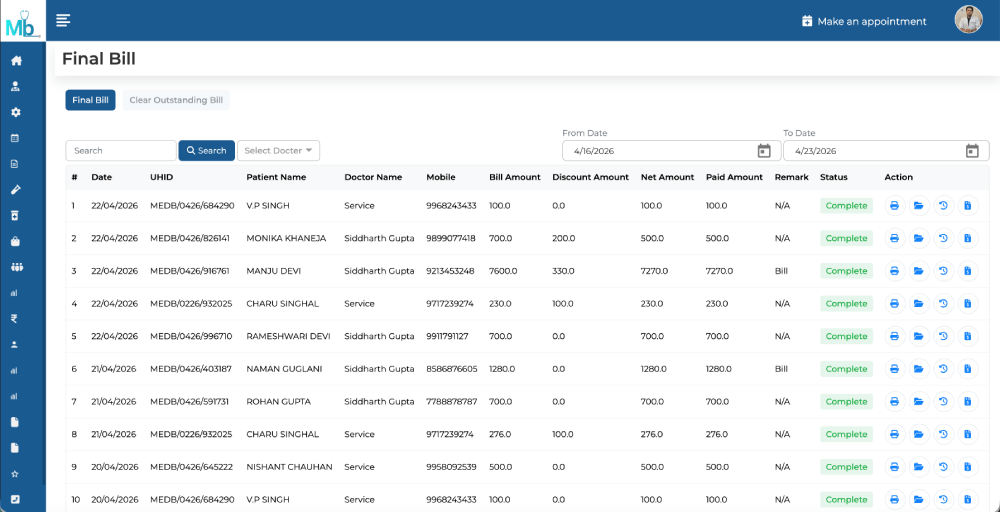 Medical BabaJi Clinic Management Software