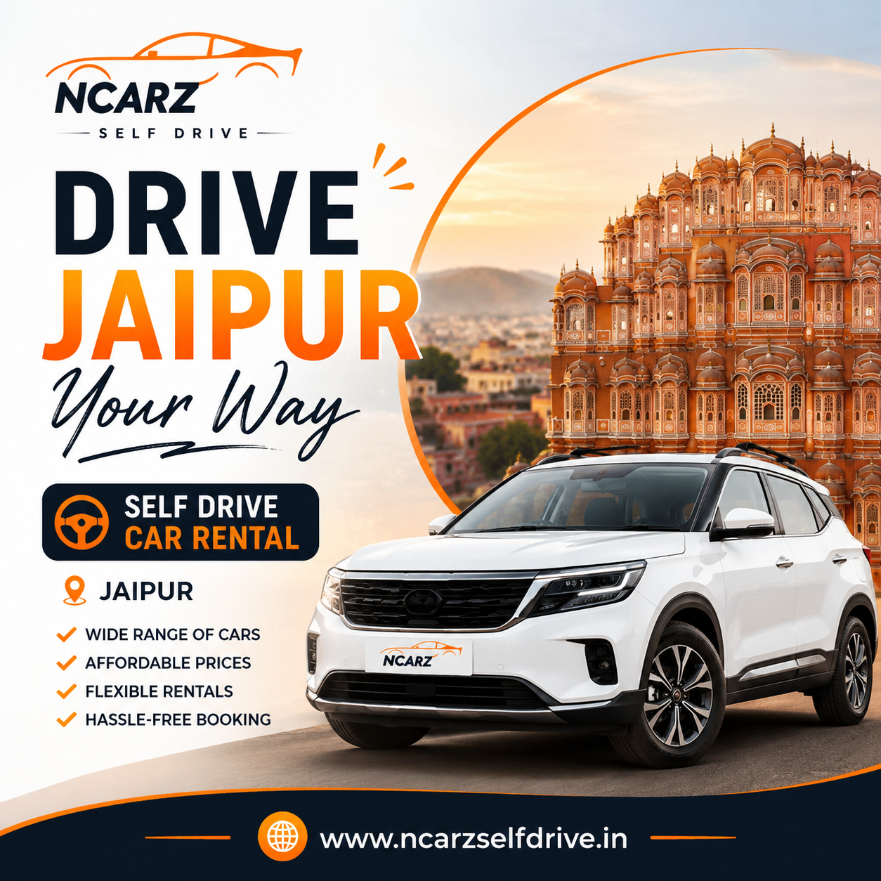 thar on rent in jaipur