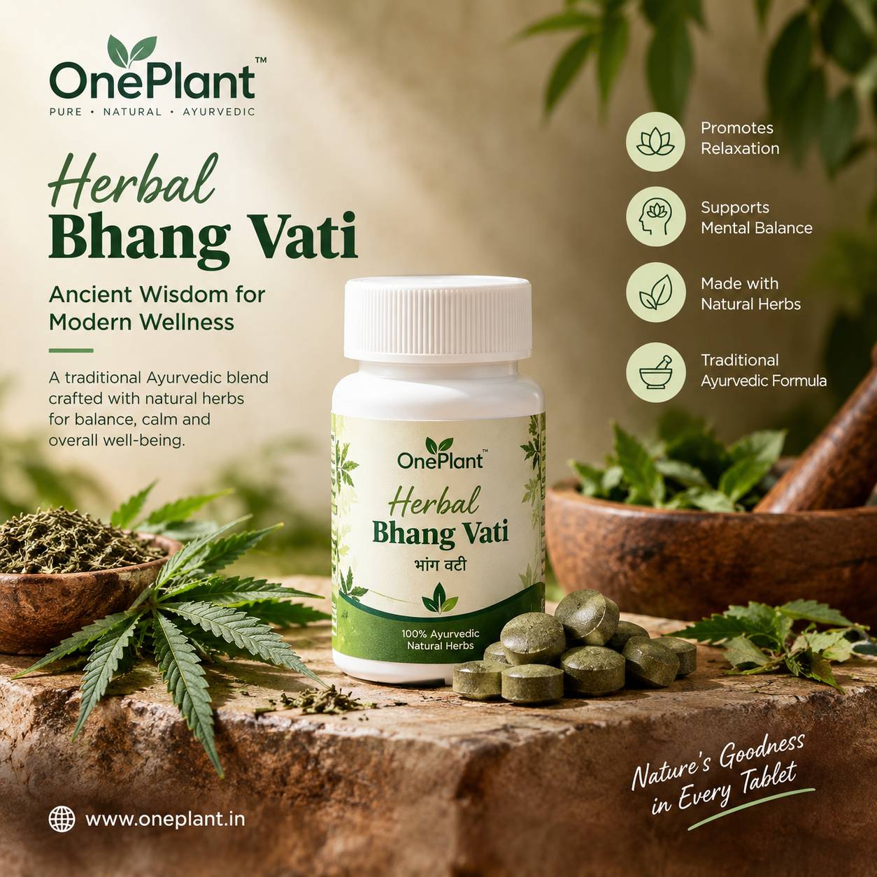 Shop Herbal Bhang Vati Online | Ease Physical Tension