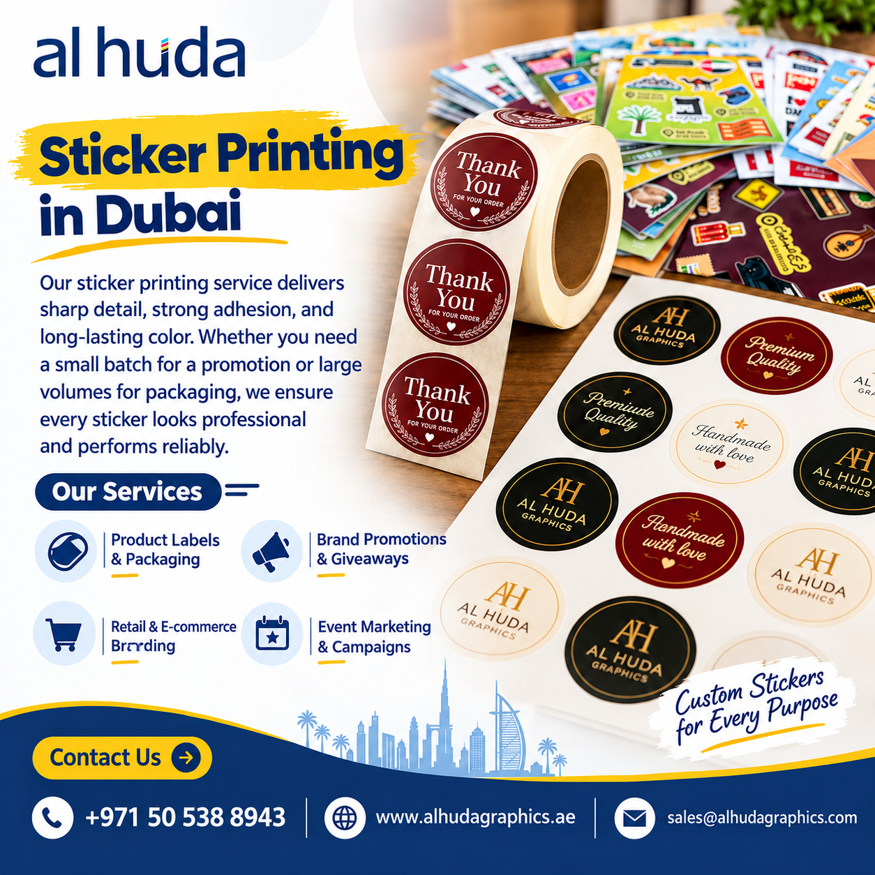 Professional Sticker Printing for Dubai Businesses