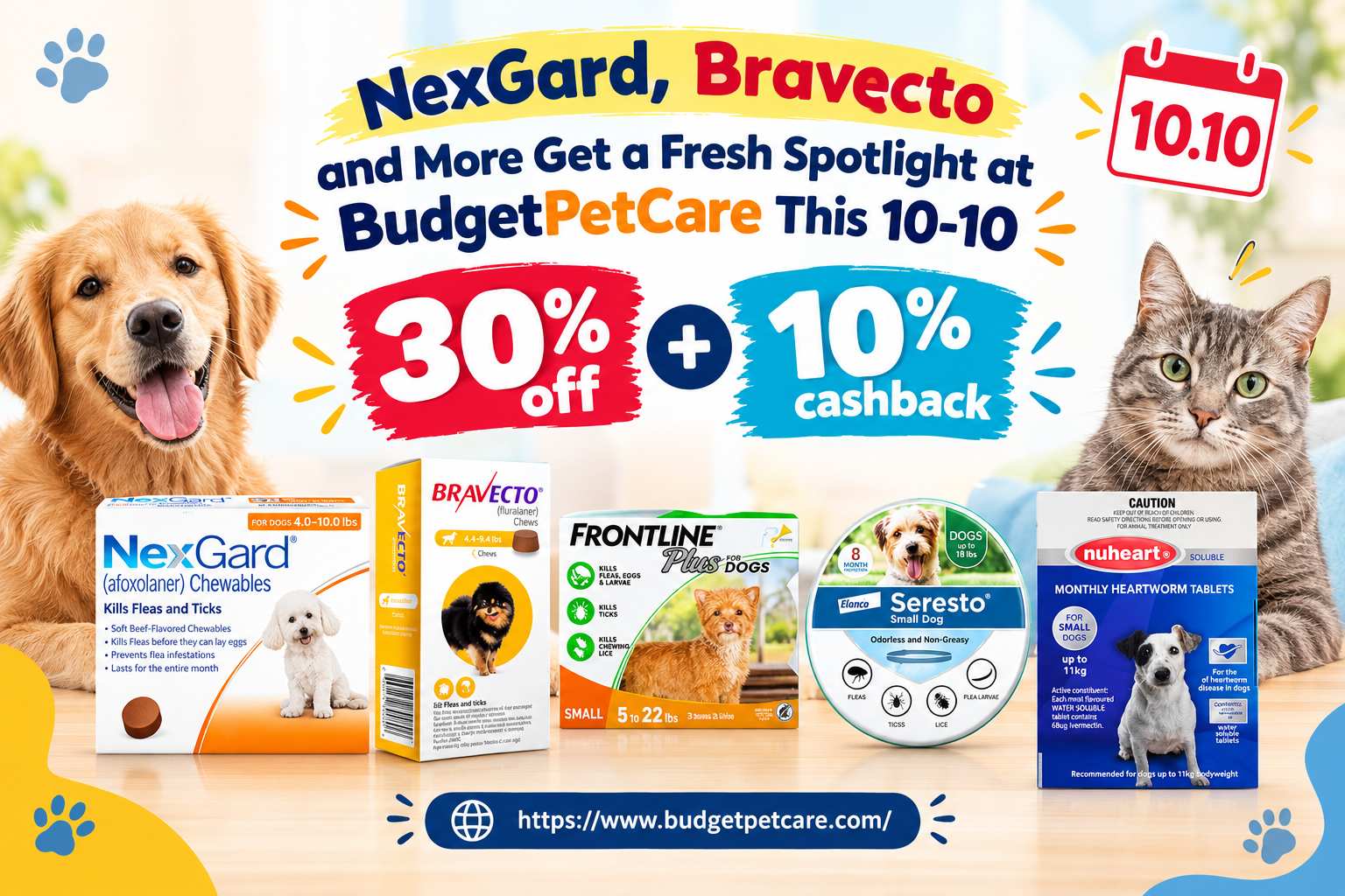 NexGard, Bravecto and More Get a Fresh Spotlight at BudgetPetCare This 10-10