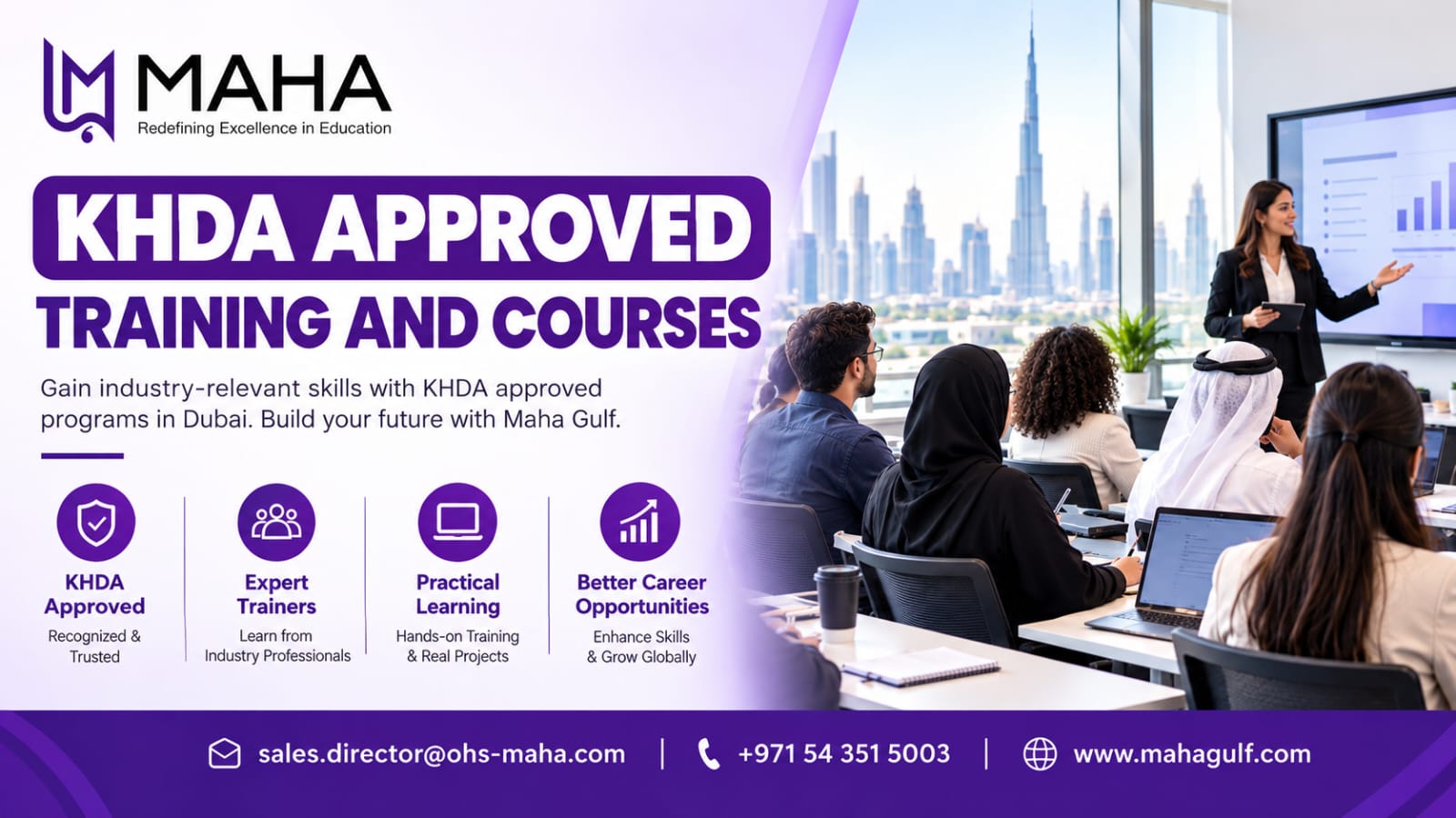 KHDA APPROVED TRAINING AND COURSES IN DUBAI, UAE